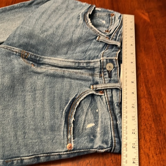 Abercrombie & Fitch Blue The Ankle Straight Ultra High Rise Jeans - Picture 8 of 10